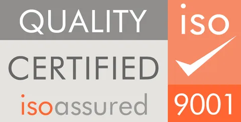 ISO 9001 certified quality management logo